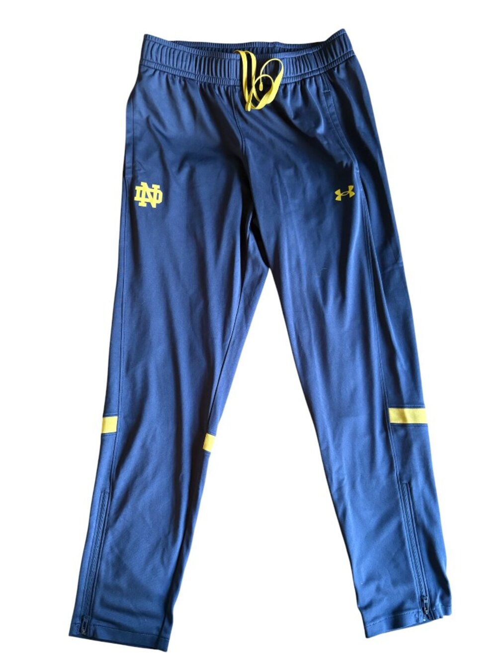 Notre Dame Under Armour Pants Mens Large Blue Fighting Irish Track Joggers